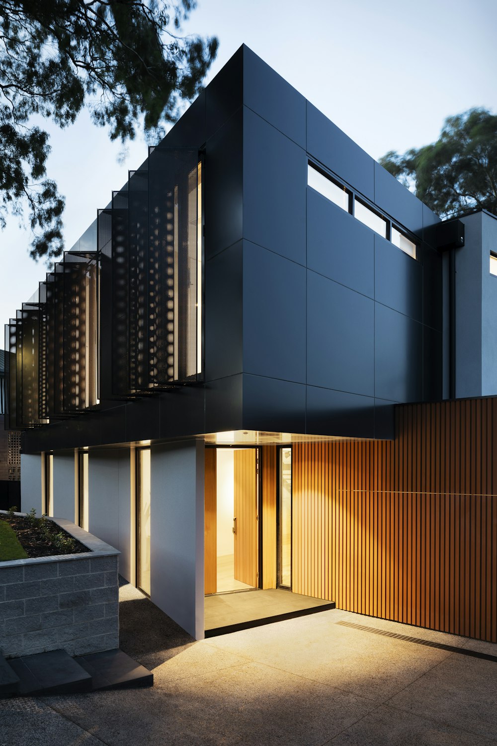 Modern house exterior after improvement